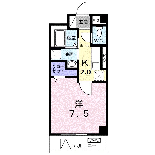 メゾン幸 202号室 間取り