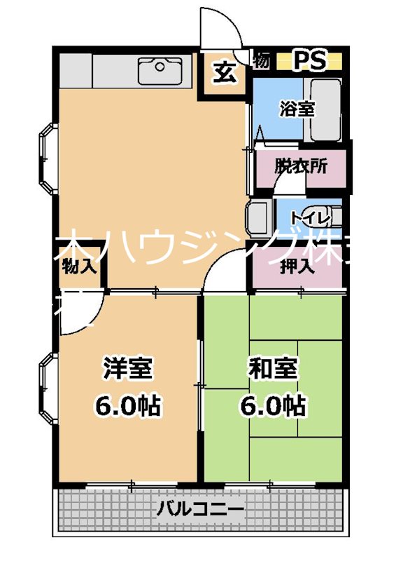 ラポール霧が丘 305号室 間取り