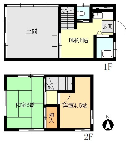 加賀貸家　A 間取り