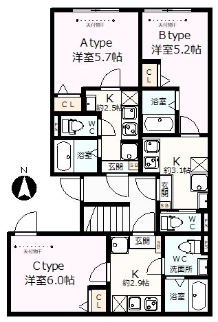べルテイン関原 間取り
