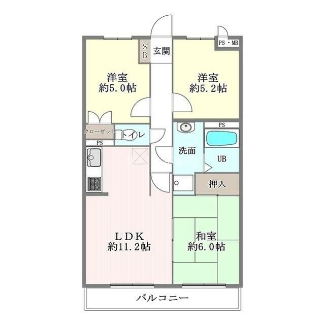 美晴マンションA 間取り