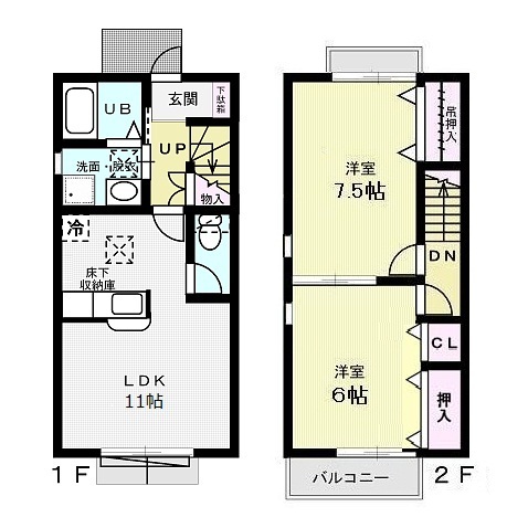 アズール　Ａ 間取り