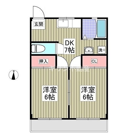 上里ハイツA 間取り