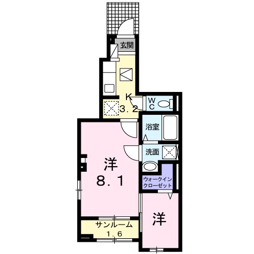 フェリーチェ駅南 間取り