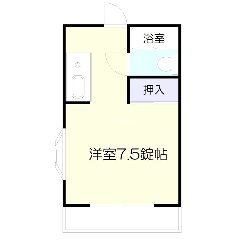 ワンルーム神川 間取り