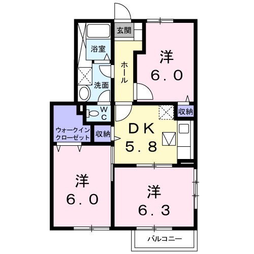 メゾンレスポワール　Ａ 間取り