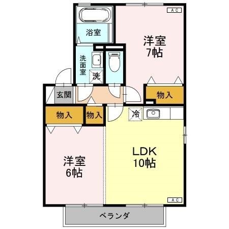 スクエアガーデンE 間取り
