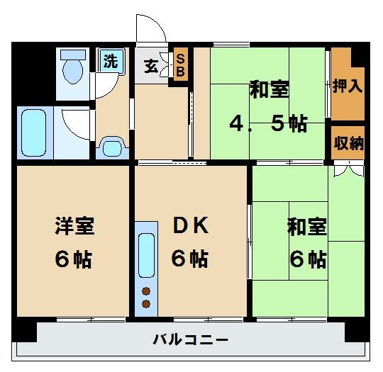 富士蔵コーポ 間取り