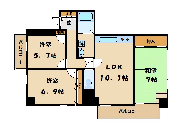 サンヴェリー真野 間取り