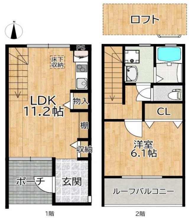 メゾネット桜台 間取り