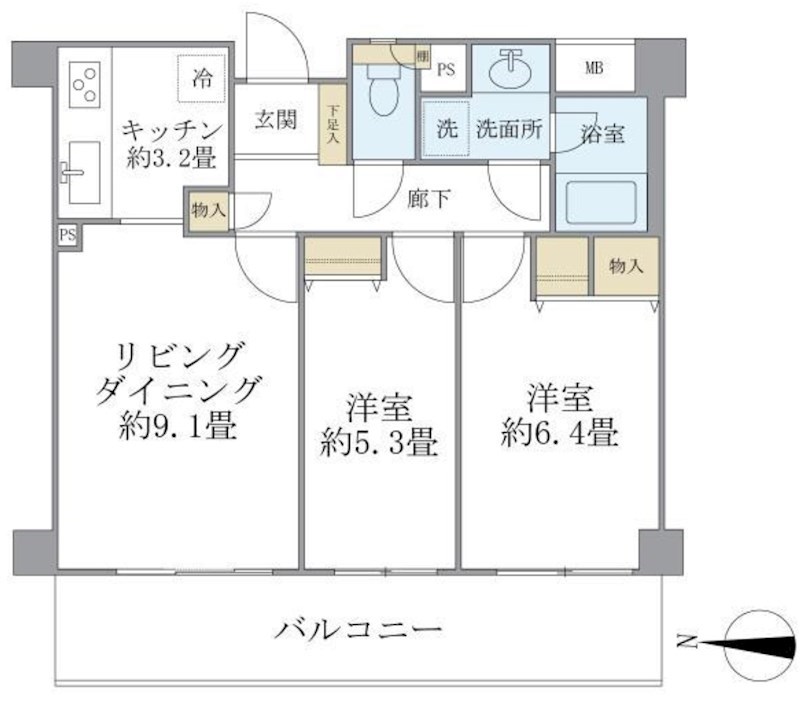 アールヴェール中村橋 間取り