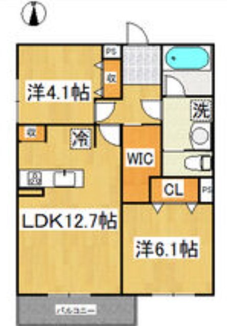Aix 中村（エクス　ナカムラ） 間取り