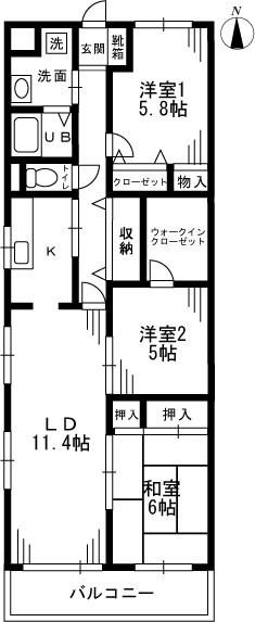 パピヨン　アゼリア 間取り