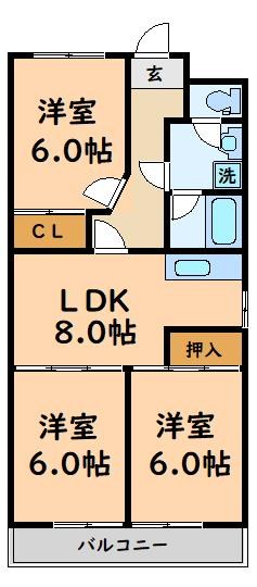 キャッスル向原 間取り