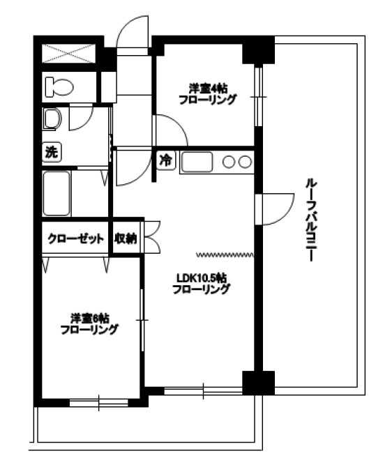 アンソレイエ⼩⽵ 間取り