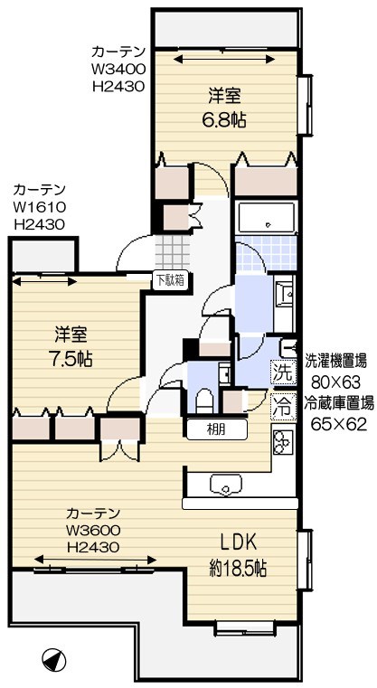 二の坂シティハウス 間取り