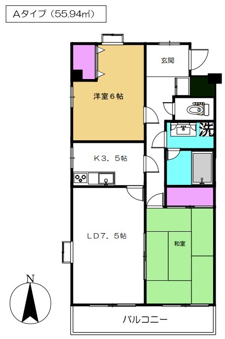 シェルセントラルビレッジⅡ 間取り