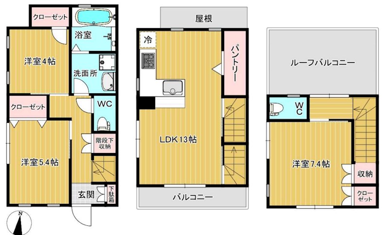 田柄3丁目タウンハウス 間取り