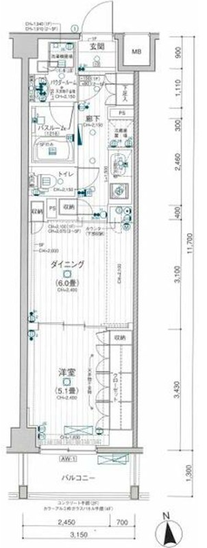 パレステージ光が丘ナチュラコート 間取り