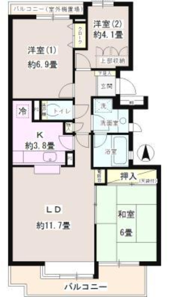 中村北パーク・ホームズ 間取り