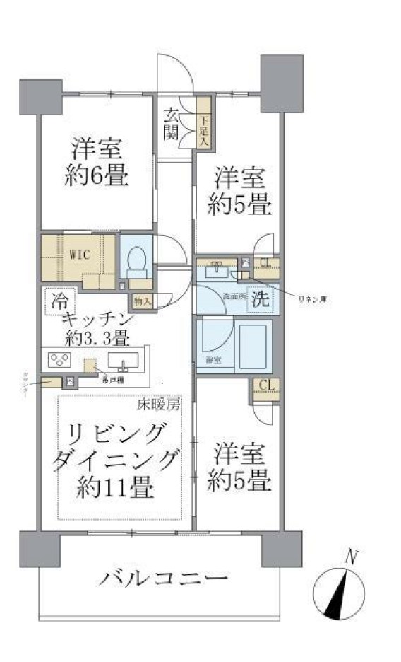 BrilliaCity　石神井公園　ATLAS　6号棟 間取り