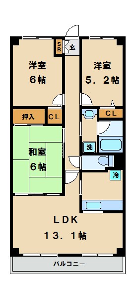 ラトアール平和台 間取り
