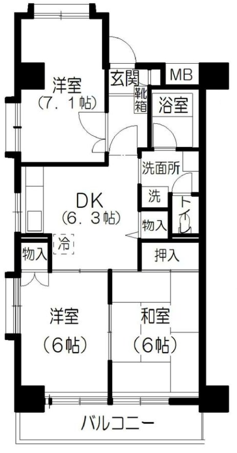 きんえいマンション 間取り
