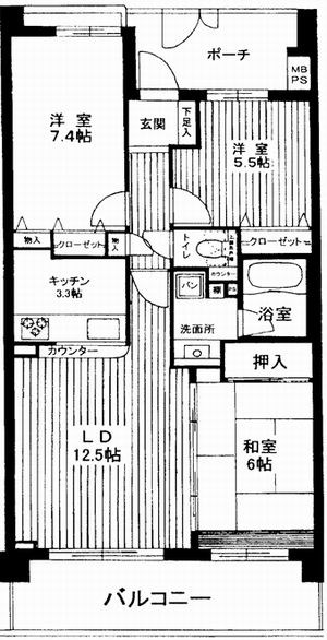 クリオ中村橋弐番館 間取り