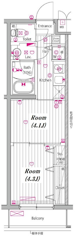 ガーラ・ヴィスタ練馬 間取り