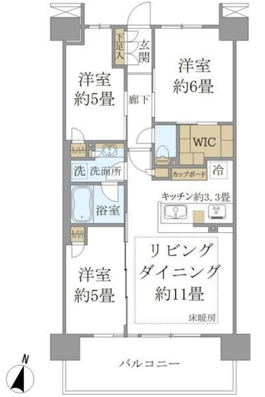 BrilliaCity　石神井公園　ATLAS　2号棟 間取り
