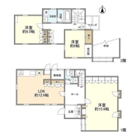 富士見台２丁目貸家 間取り