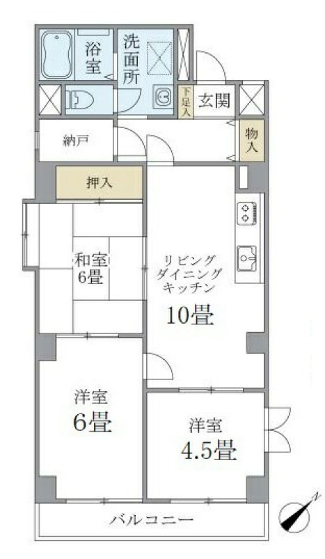 ニューハイツ中落合 間取り