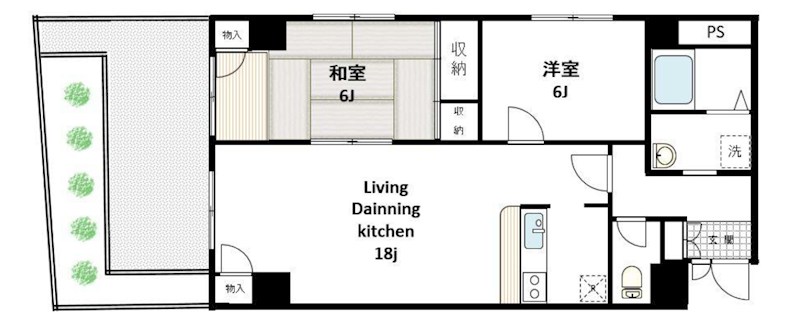 ガーデンクレス弐番館 間取り