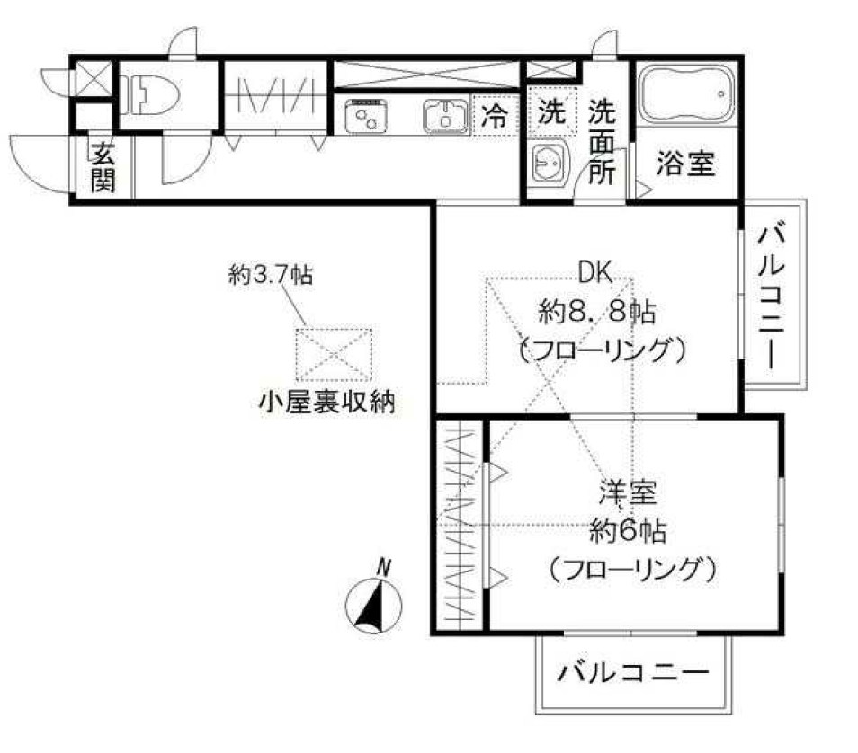 ベルコートアネッtクス 間取り図