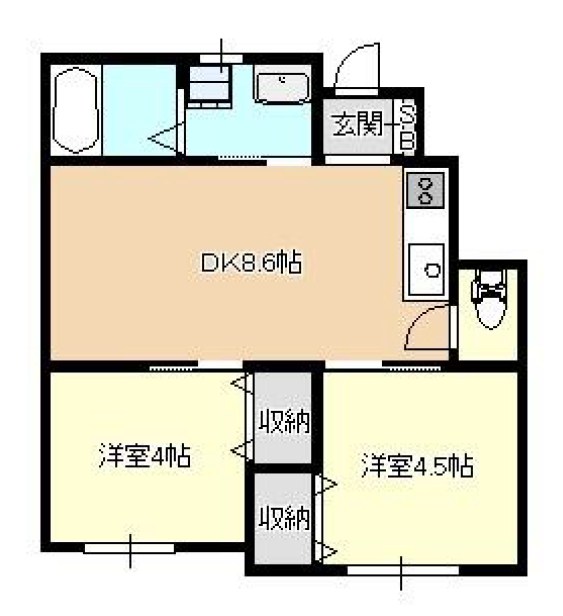 エフプレスト土支田B棟 間取り