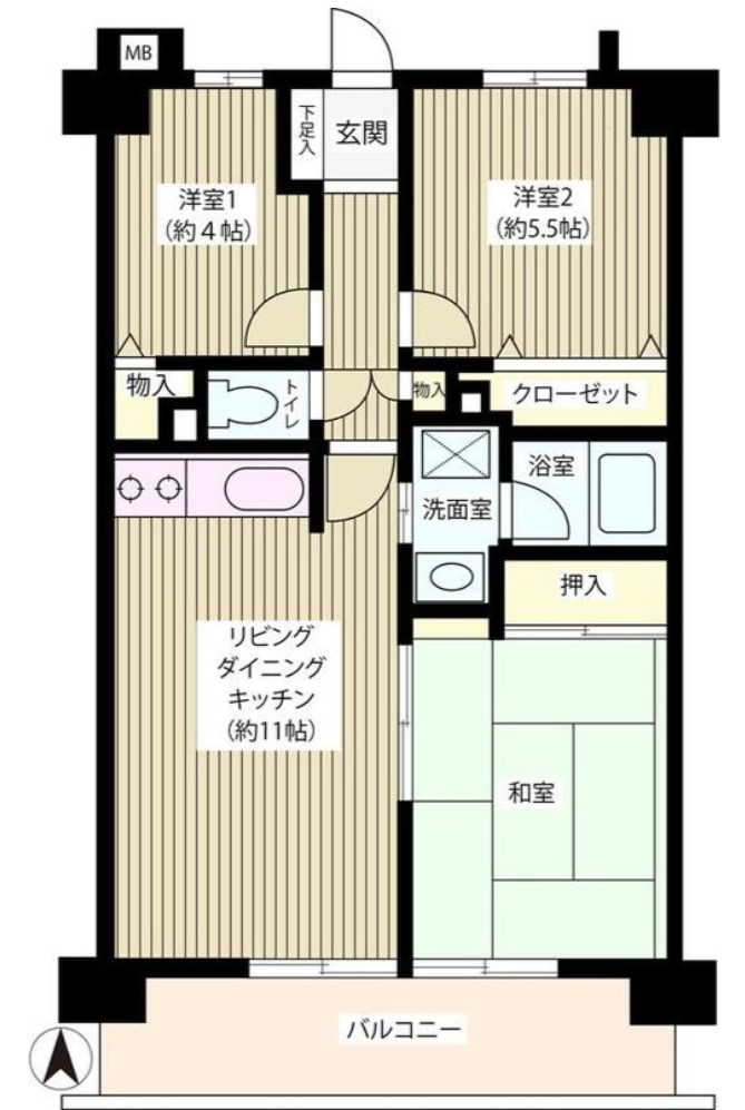 ヴェルデ武蔵野 間取り