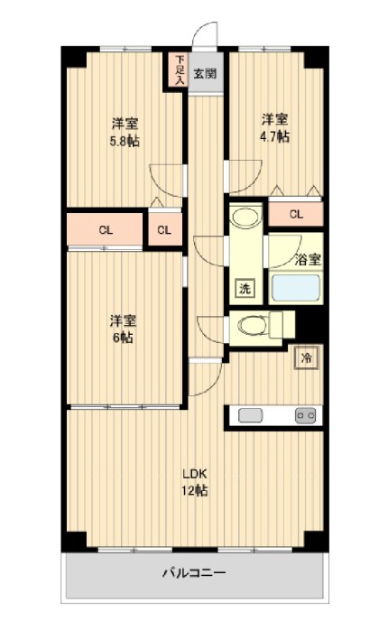パルティール茂呂 間取り