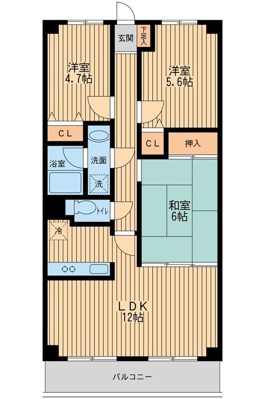 パルティール茂呂 間取り