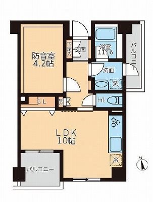 調布市八雲台1丁目(防音・ピアノ・弦・木管楽器・声楽・DTM)マンション 間取り