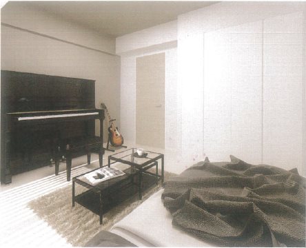 港区芝浦3丁目楽器可(防音・グランドピアノ・弦・管楽器・声楽)マンション リビング