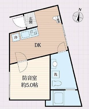 板橋区小豆沢2丁目楽器可(防音・24時間演奏・グランドピアノ・弦・管楽器・声楽)マンション 間取り