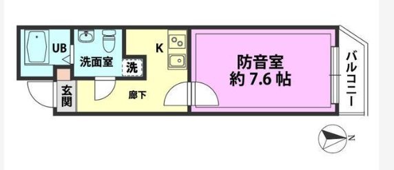 板橋区中丸町50楽器可（防音・24時間演奏・ピアノ・弦管楽器・声楽・DTM）マンション 間取り