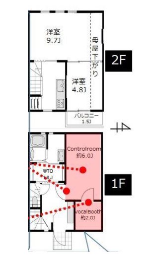 葛飾区高砂３丁目楽器可(防音・24時間演奏・グランドピアノ・弦管楽器・声楽・DTM)戸建  間取り