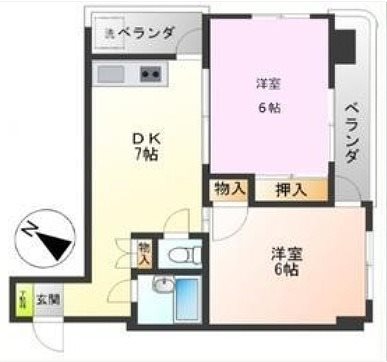 練馬区氷川台3丁目楽器可(ピアノ・弦・管楽器・声楽)マンション 間取り