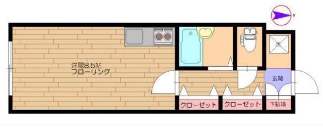 練馬区小竹町2丁目楽器可（ピアノ・弦楽器・DTM）マンション 間取り