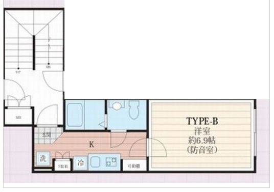 北区浮間3丁目楽器可(防音・24時間演奏・グランドピアノC3まで・弦管楽器・声楽)マンション 間取り
