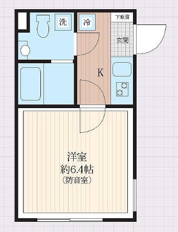 大田区蒲田2丁目楽器可(防音・24時間演奏・ピアノ・弦・管楽器・声楽)マンション 間取り