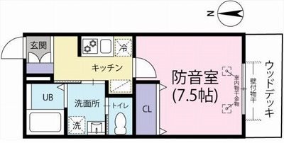 調布市入間町3丁目楽器可(防音・グランドピアノ・弦・管楽器)マンション 間取り