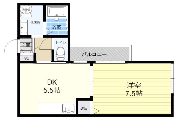 杉並区高円寺北2丁目楽器可（共用部防音室・ピアノ・管弦楽器・声楽その都度相談）マンション 間取り