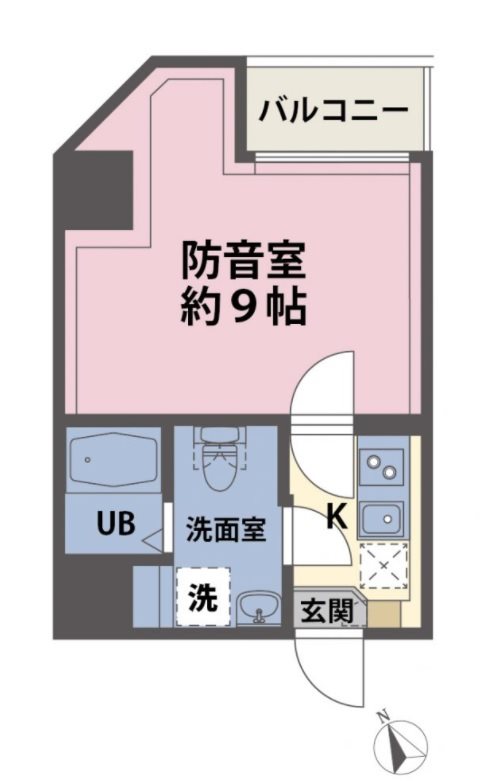 台東区浅草橋2丁目楽器可(防音・24時間演奏・グランドピアノ・弦・管楽器・声楽)マンション 間取り